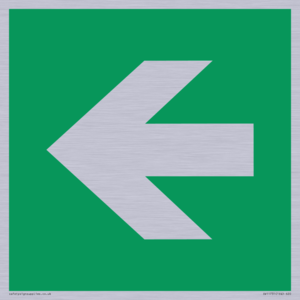 SV11731: E913 Safe condition: Left arrow (90 deg supplimentary)
