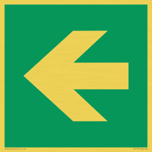 SV11731: E913 Safe condition: Left arrow (90 deg supplimentary)