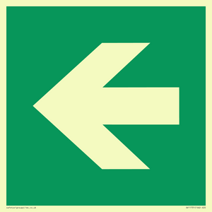 SV11731: E913 Safe condition: Left arrow (90 deg supplimentary)