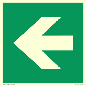SV11731: E913 Safe condition: Left arrow (90 deg supplimentary)