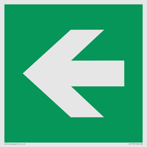 SV11731: E913 Safe condition: Left arrow (90 deg supplimentary)
