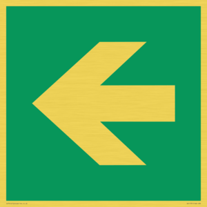 SV11731: E913 Safe condition: Left arrow (90 deg supplimentary)