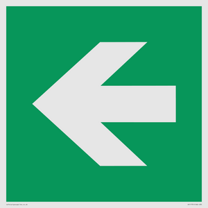 SV11731: E913 Safe condition: Left arrow (90 deg supplimentary)