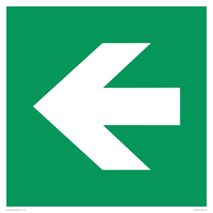 SV11731: E913 Safe condition: Left arrow (90 deg supplimentary)