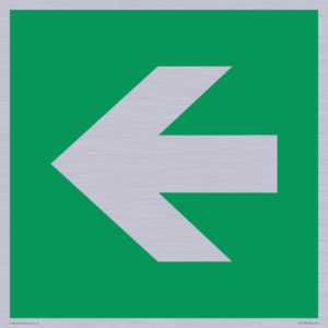 SV11731: E913 Safe condition: Left arrow (90 deg supplimentary)