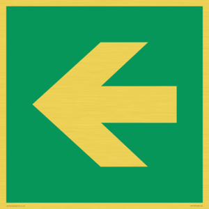 SV11731: E913 Safe condition: Left arrow (90 deg supplimentary)