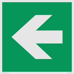 SV11731: E913 Safe condition: Left arrow (90 deg supplimentary)