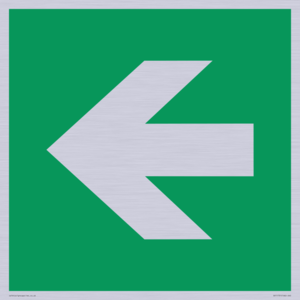 SV11731: E913 Safe condition: Left arrow (90 deg supplimentary)