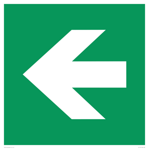 SV11731: E913 Safe condition: Left arrow (90 deg supplimentary)