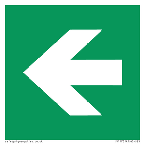 SV11731: E913 Safe condition: Left arrow (90 deg supplimentary)