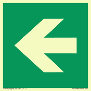 SV11731: E913 Safe condition: Left arrow (90 deg supplimentary)
