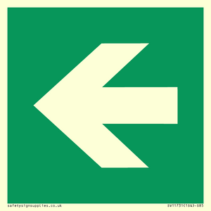 SV11731: E913 Safe condition: Left arrow (90 deg supplimentary)