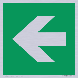 SV11731: E913 Safe condition: Left arrow (90 deg supplimentary)