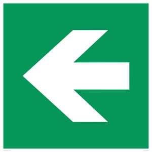 SV11731: E913 Safe condition: Left arrow (90 deg supplimentary)