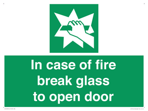 SV12920: In case of fire break glass to open door