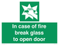 SV12920: In case of fire break glass to open door