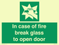 SV12920: In case of fire break glass to open door