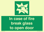 SV12920: In case of fire break glass to open door