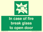 SV12920: In case of fire break glass to open door