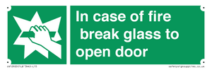 SV12920: In case of fire break glass to open door