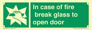 SV12920: In case of fire break glass to open door