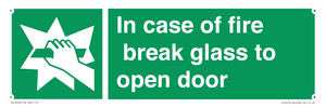 SV12920: In case of fire break glass to open door