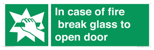 SV12920: In case of fire break glass to open door