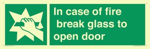 SV12920: In case of fire break glass to open door