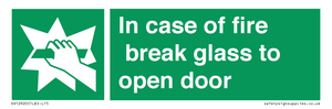 SV12920: In case of fire break glass to open door