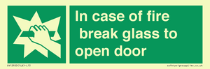 SV12920: In case of fire break glass to open door