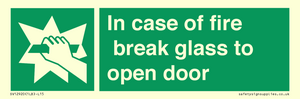 SV12920: In case of fire break glass to open door