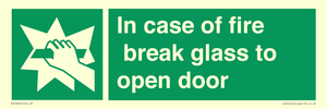 SV12920: In case of fire break glass to open door