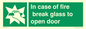 SV12920: In case of fire break glass to open door