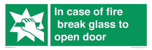 SV12920: In case of fire break glass to open door