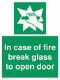 SV12920: In case of fire break glass to open door