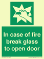 SV12920: In case of fire break glass to open door