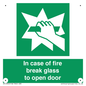 SV12920: In case of fire break glass to open door