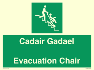 SV16381: Welsh English Bilingual Cadair Gadael / Evacuation Chair