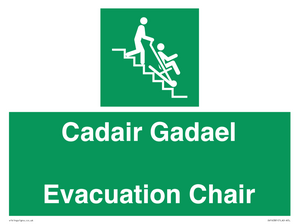 SV16381: Welsh English Bilingual Cadair Gadael / Evacuation Chair