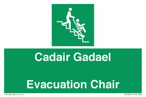 SV16381: Welsh English Bilingual Cadair Gadael / Evacuation Chair