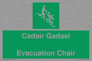 SV16381: Welsh English Bilingual Cadair Gadael / Evacuation Chair