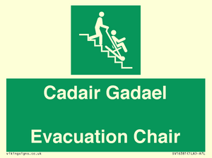 SV16381: Welsh English Bilingual Cadair Gadael / Evacuation Chair