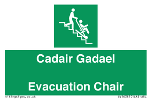 SV16381: Welsh English Bilingual Cadair Gadael / Evacuation Chair