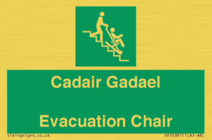 SV16381: Welsh English Bilingual Cadair Gadael / Evacuation Chair