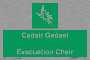 SV16381: Welsh English Bilingual Cadair Gadael / Evacuation Chair