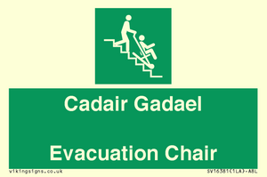 SV16381: Welsh English Bilingual Cadair Gadael / Evacuation Chair