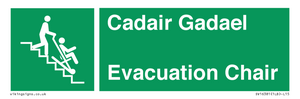 SV16381: Welsh English Bilingual Cadair Gadael / Evacuation Chair