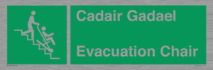 SV16381: Welsh English Bilingual Cadair Gadael / Evacuation Chair