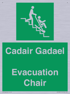 SV16381: Welsh English Bilingual Cadair Gadael / Evacuation Chair