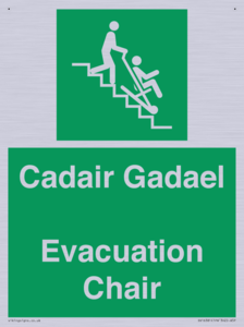 SV16381: Welsh English Bilingual Cadair Gadael / Evacuation Chair